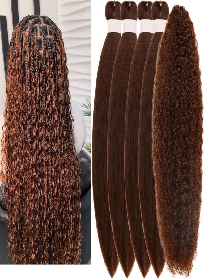 Leticia Brown Boho Braiding Hair Pre stretched for Boho Braids Pre stretched Boho Braiding Hair - Image 1